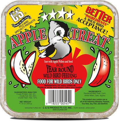 C&S Apple Suet Treat, 11.75 Ounce, 8 Pack
