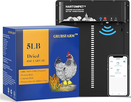 Superior to Dried Mealworms for Chickens 5lb - 85X More Calcium Than Mealworms - Non-GMO Chicken Feed - Molting Supplement - BSF Larvae Treats for Hens, Ducks, Turkeys, Wild Birds, Quails