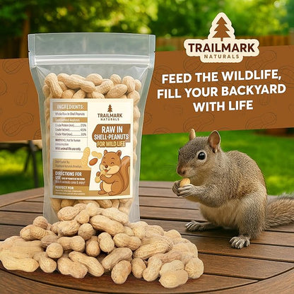 50 LB - Raw Peanuts For Squirrels, Raw In Shell Peanuts For Birds and Wildlife- Squirrel Food, Wild Bird Seed - Grown in The USA