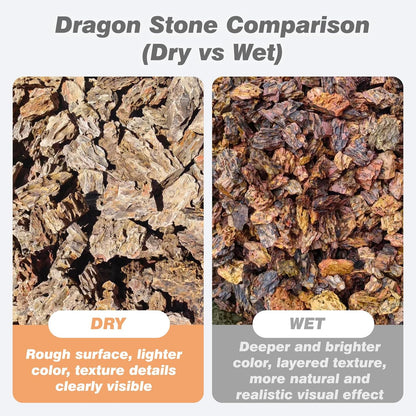 Natural Aquarium Rocks 5LB Dragon Stone Rock Decoration Aquascaping Stone for Aquariums Landscaping Model Fish Tanks Terrariums Vivariums-2-4 inches