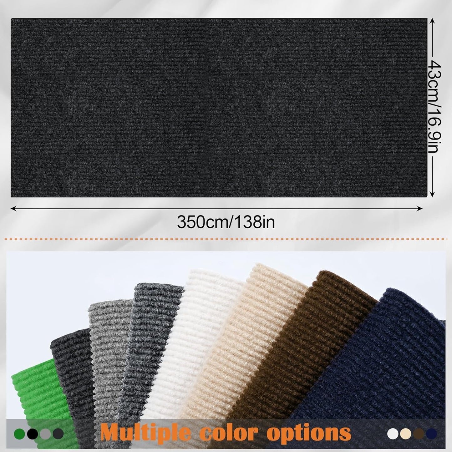 Cat Scratch Furniture Protector - 138" x 17" Trimmable Self-Adhesive Cats Claws Scratch Pads, DIY Cat Climbing Couch Protector for Scratch Post Cat Tree Replacement Indoor (Black)