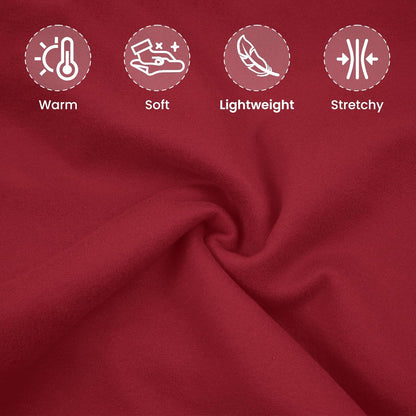 ROZKITCH Dog Sweaters Soft Fleece Pullover Sweatshirt Pajamas, Turtleneck Warm Pet Cold Weather Jacket Stretchy Vest Jumpsuit Apparel Outfit Clothes for Small Medium Large Dogs Walking Sleep Red XL