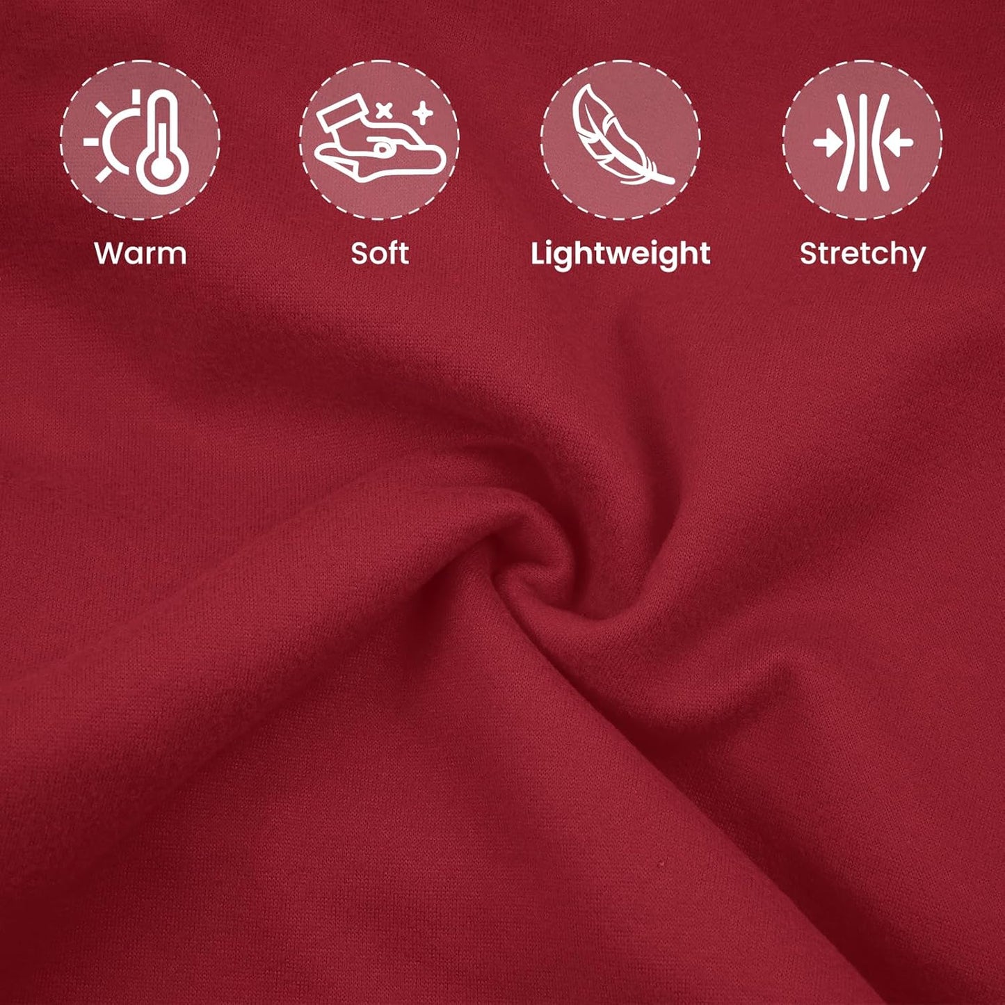 ROZKITCH Dog Sweaters Soft Fleece Pullover Sweatshirt Pajamas, Turtleneck Warm Pet Cold Weather Jacket Stretchy Vest Jumpsuit Apparel Outfit Clothes for Small Medium Large Dogs Walking Sleep Red 2XL