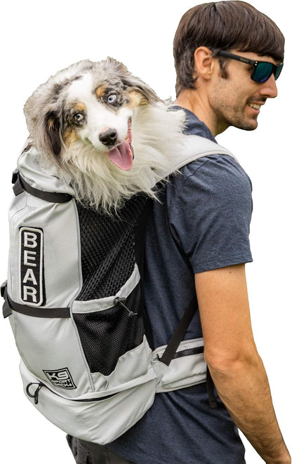 K9 Sport Sack Knavigate - X-Large, Lunar Rock - Ideal for Dogs with 23-25” Back Length - Adjustable, Backpack-Style Carrier with Internal Frame & Padded Hip Belt