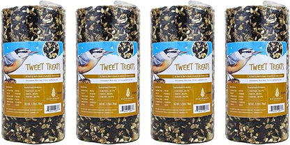 Birdseed Cylinders with Hole - Bird Seed for Outside Wild Birds (Small Cylinder, Tweet Treats 4pc)
