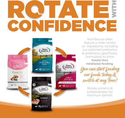 NutriSource Adult Dry Dog Food, Lamb Meal and Rice, 4LB