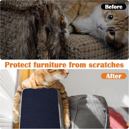 Cat Scratch Furniture Protector - 40" x 17" Trimmable Self-Adhesive Cats Claws Scratch Pads, DIY Cat Climbing Couch Protector for Scratch Post Cat Tree Replacement Indoor (Dark Blue)