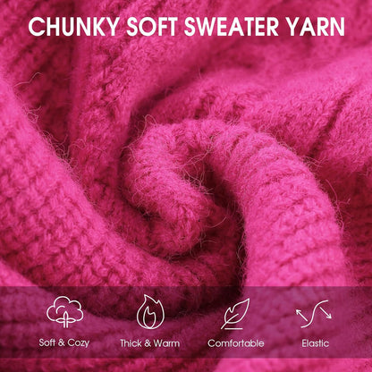 Queenmore XL Dog Sweater, Large Dog Sweaters for Dogs Girl or Boy, Extra Large Dog Christmas Sweater, Winter Big Dog Sweatshirt Knitwear, Pet Chunky Warm Coat for Small Medium Size Dogs, Fuchsia XL