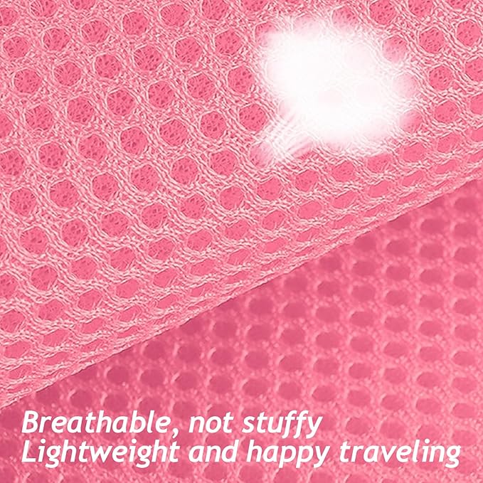 shudyear Summer cat Chest Harness and Leash, Anti-Escape Adjustable Soft mesh cat Leash and Chest Harness Set for All Types of Cats cat Vests(Size L,Pink)