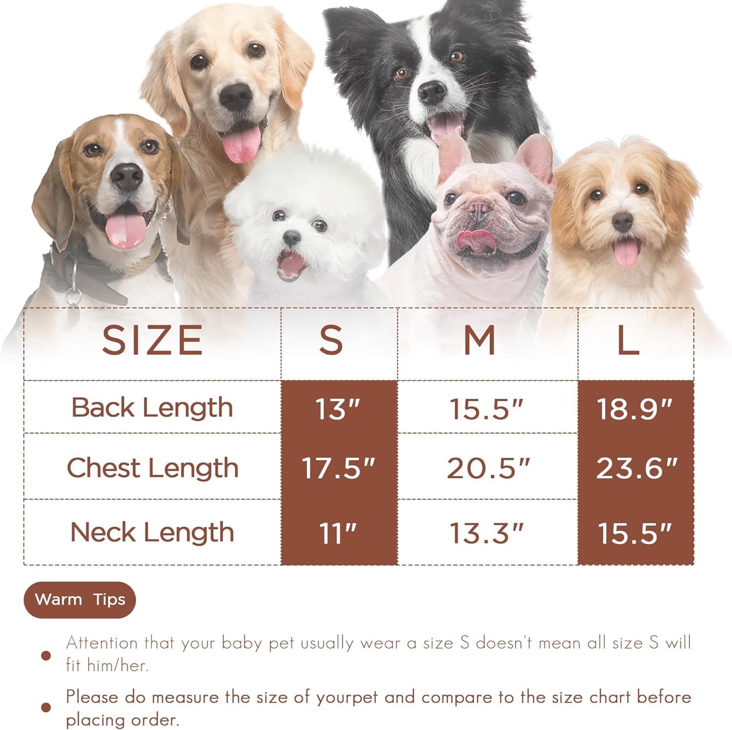 Dog Sweater for Small Medium Dogs & Cats, Classic Turtleneck Knitted Striped Pet Sweater, Warm Winter Soft Christmas Outfit for Boy & Girl Dogs, Small