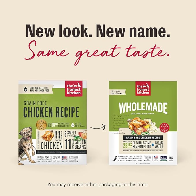 The Honest Kitchen Wholemade™ Grain Free Chicken Dog Food, 4 lb Box