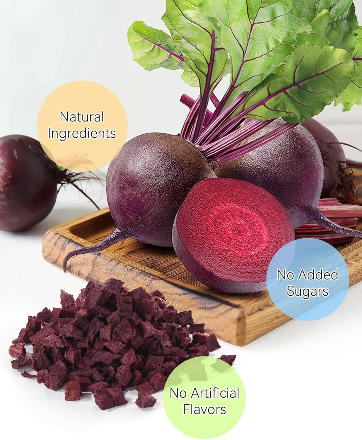 Niteangel Hamster Snack & Treats Toy - Small Animal Natural Treat for Dwarf Syrian Robo Hamsters Gerbils Mice Lemmings Degus or Other Small-Sized Pets (Freeze-Dried Beetroot)