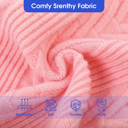 ASENKU Extra-Large Dog Sweater, Dog Sweaters for Extra Large Dogs, Pet Sweatshirt Apparel Turtleneck Pullover Winter for Doberman, Great Dane (Pink, 3XL)