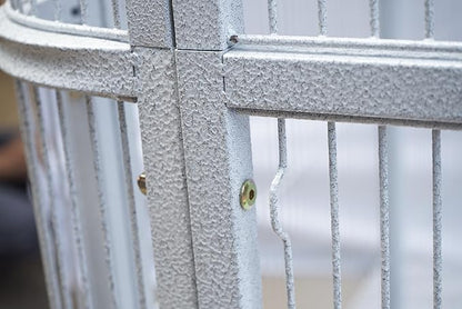 SENY Heavy Duty Large Walk-in Bird Aviary Cage, 79H x 86W x 62D inches, for Parrots, Macaws, Cockatoos, Reptiles, Dogs, Birds Flight Cage. (Silver White, Wire Size: 0.14")