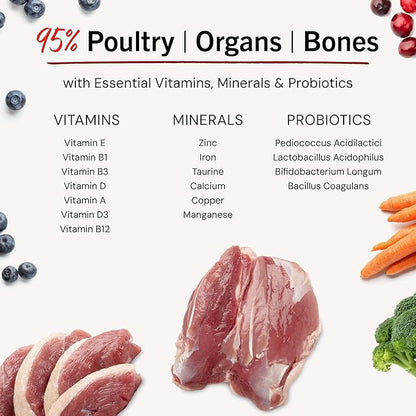 Stella & Chewy's Freeze-Dried Raw Dinner Patties - Duck Duck Goose Recipe - High Protein Grain-Free Puppy & Dog Food - Perfect For Picky Eaters - 14 oz