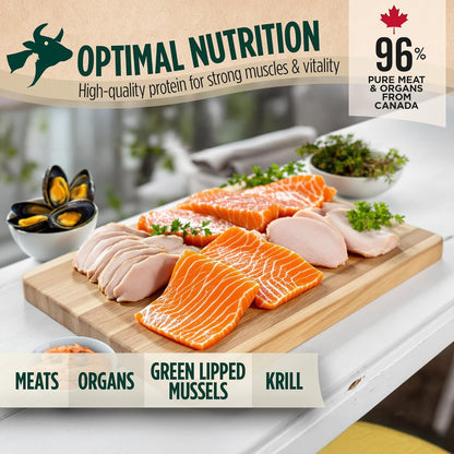 ZEAL Canada Air-Dried Salmon & Turkey Recipe for Cats - Superfood Omega-3 Rich, Dual-Protein, Grain Free, No Fillers, Complete Nutrition (Salmon & Turkey, 5 oz)