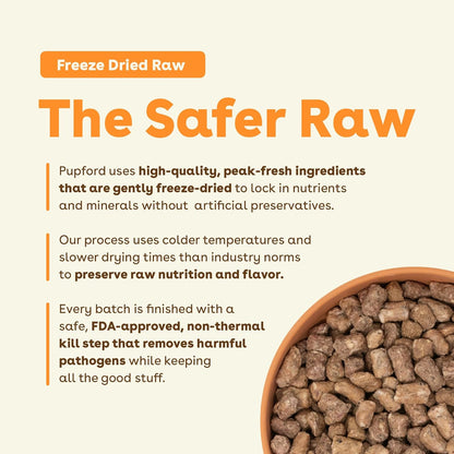 Pupford Good Dog Food, Freeze-Dried Raw, High-Protein, Superfood Ingredients, Vet-Approved, No Fillers or Artificial Additives (Chicken Recipe, 25 oz)