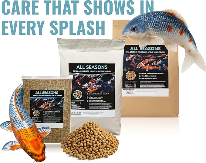 HALF OFF PONDS All Seasons Nourishing Formula Koi and Goldfish Food 20 lb Bag - KOIAS-020