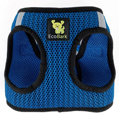 EcoBark Dog Harness - Teacup Dog Harnesses for XXS, XS, and Small Dogs - Step in Mesh Mini Body Halter - Puppy to Senior Dogs - Toy Breed Dog Harness Vest Under 5 pounds lbs (XXXS, Bright Blue)