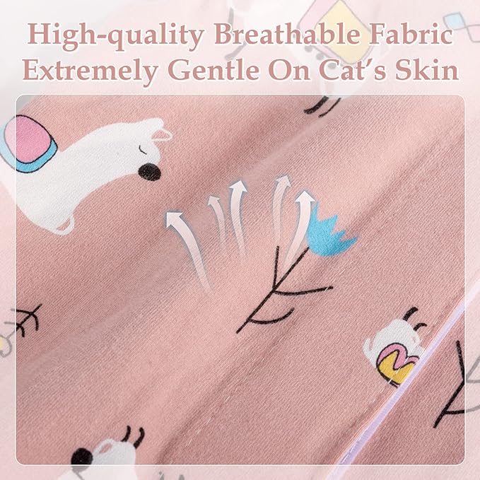 ANWA Cat Recovery Suit, Breathable Cat Onesie After Surgery, Kitten Surgery Recovery Suit, Female Abdominal Wounds