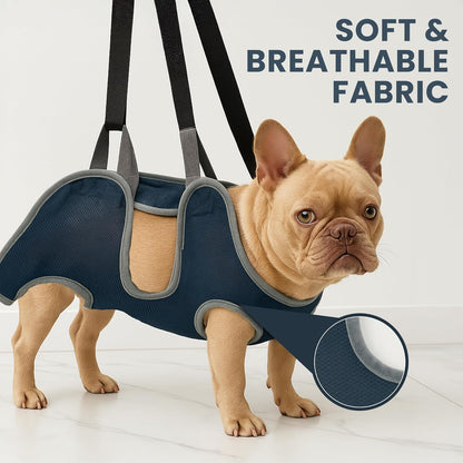 Grooming Hammock Kit for Dogs & Cats, Includes Hammock Harness, Nail Clippers, Nail File, Grooming Glove, Dematting Comb, S-Hooks, Carabiners & Storage Bag for Easy Home Grooming small (75×49) cm