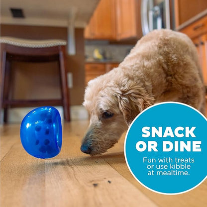 Outward Hound Lil' Snoop Interactive Treat Dispensing Dog Toy, Puzzle Ball Slow Feeder for Small to Medium Dogs, Mint-Scented for Mental Stimulation & Boredom Relief, BPA-Free, 3.9-Inch, Blue