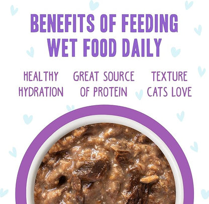Weruva B.F.F. OMG - Best Feline Friend Oh My Gravy!, Booya! Beef & Chicken in Gravy Cat Food, 2.8oz Pouch (Pack of 12)