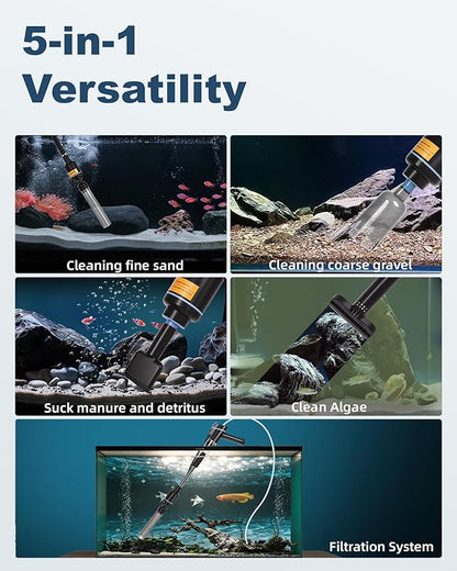 Gravel Vacuum for Aquarium Fish Tank Cleaner Siphon Pump Water Changer Sand Cleaner Aquarium Cleaning Tools Gravel Washer Water Filter