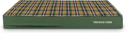 The Dog’s Bed Orthopedic Memory Foam Dog Bed, XL Green Tartan, Pain Relief for Arthritis, Hip & Elbow Dysplasia, Post Surgery, Lameness, Supportive, Calming, Waterproof Washable Cover