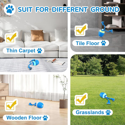 Interactive Dog Toys, [2025 Newly Upgraded] Interactive Dog Ball for Medium/Large Dogs, Automatic Moving Dogs Toy Wicked Ball for Boredom & Training, Play Music, USB Rechargeable(Blue)