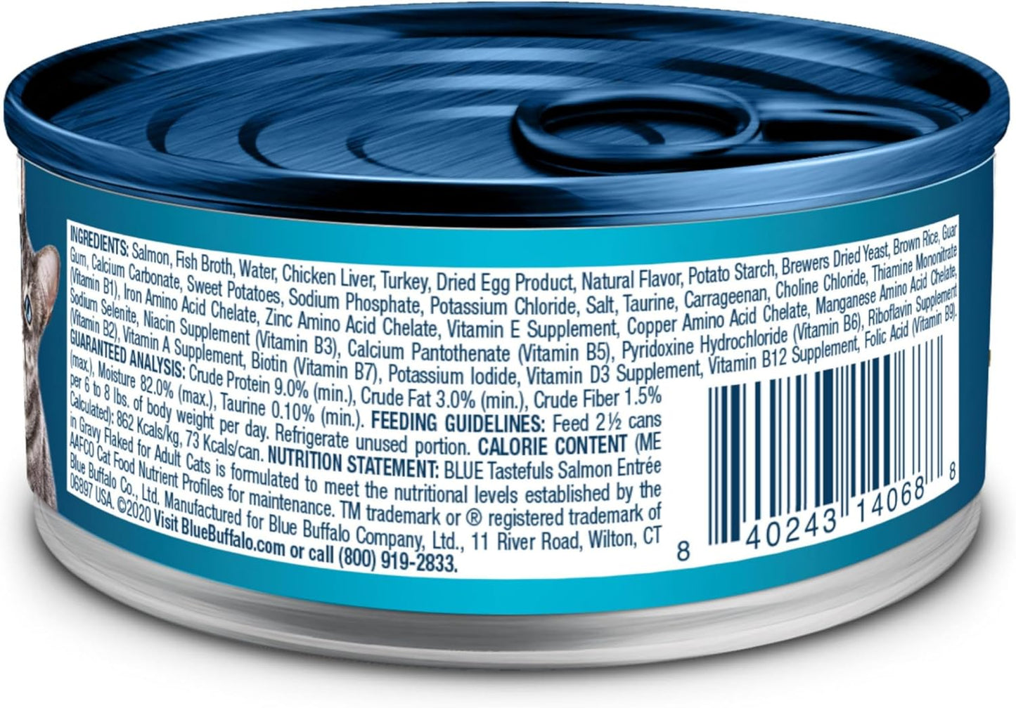 Blue Buffalo Tastefuls Flaked Wet Cat Food, Made with Natural Ingredients, Salmon, 3-oz Cans (24 Count)