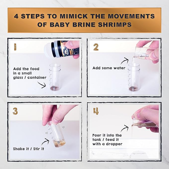 Ultra Fresh Baby Fish Food with 50% Sword Prawn Shrimp, Slow Sinking, Substitute for Brine Shrimp - For Fry Health and Cleaner Water