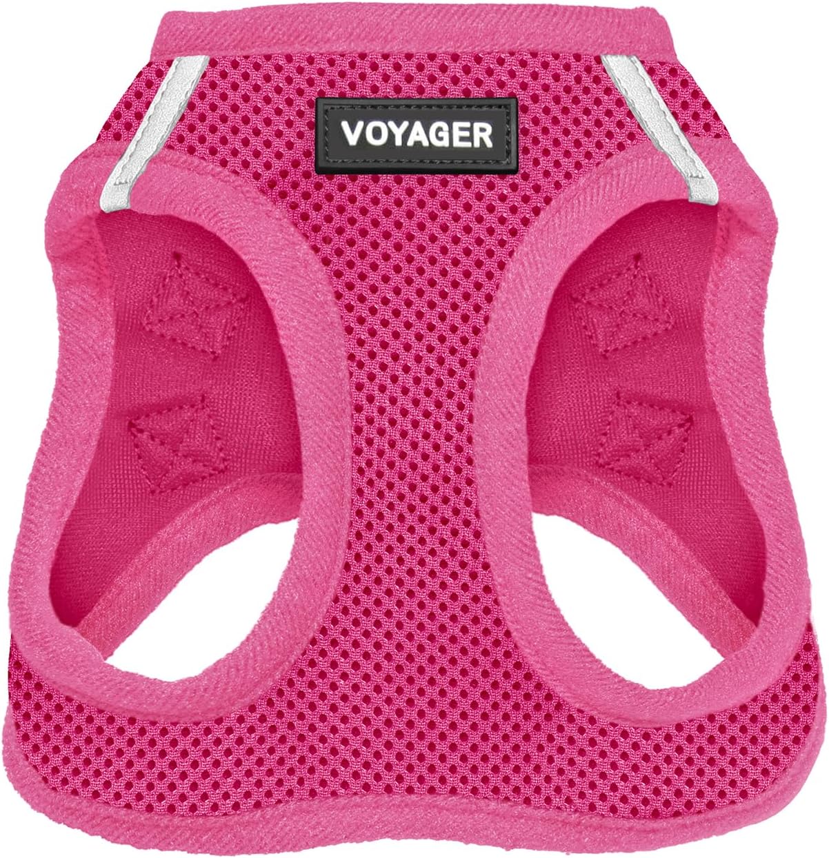 Best Pet Supplies Voyager Step-in Air Harness - All Weather Mesh, Reflective, No Pull Harness for Dogs, Cats - Secure with Hook & Loop Fastener, Buckle, Double D-Rings - Fuchsia, L
