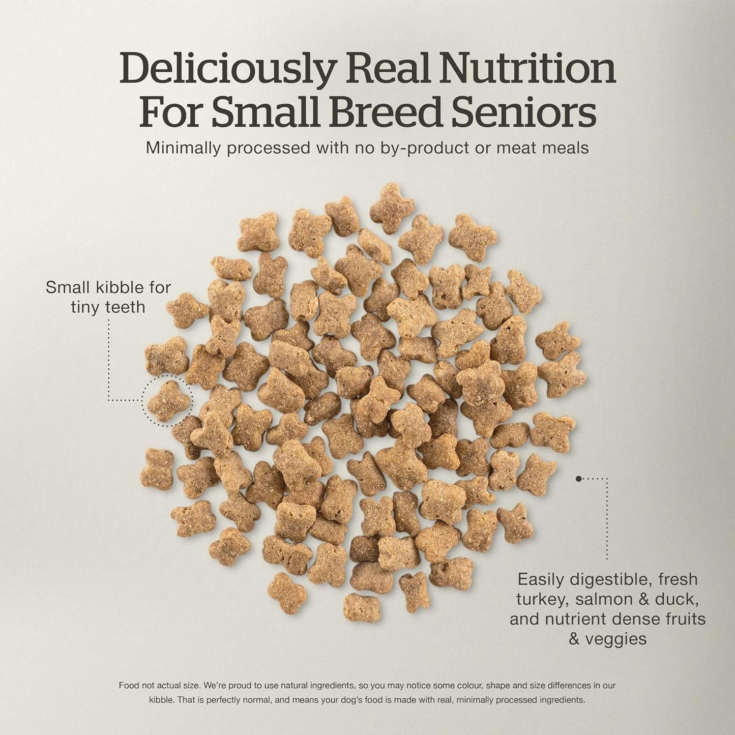 Now Fresh Grain-Free Small Breed Senior Dry Dog Food with Turkey, Salmon & Duck, Premium Kibble Made with Real Meat & Fish, Chicken-Free, Added Glucosamine & Chondroitin for Healthy Joints, 6 lb Bag