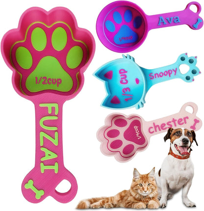 ubjva Personalized Dog Food Scoop Custom Dog Food Measuring Cup with Name Pet Accessories Gifts for Pet Lover