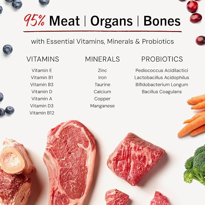 Stella & Chewy's Freeze-Dried Raw Dinner Patties - Remarkable Red Meat Blend - High Protein Grain-Free Puppy & Dog Food - Perfect For Picky Eaters - 5.5 oz