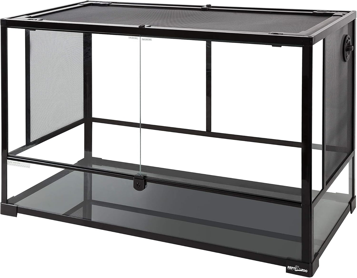 REPTI Zoo 67 Gallon Reptile Glass Terrarium, Double Hinge Door Reptile Tank, Side/TOP Screens Ventilation Reptile Terrarium Reptile Enclosure, 36" x 18" x 24" Gecko Tank (Knock-Down) (RK0120N)