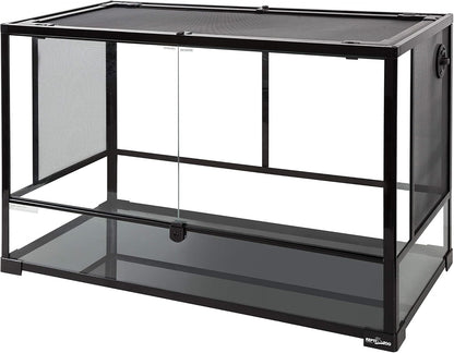 REPTI Zoo 67 Gallon Reptile Glass Terrarium, Double Hinge Door Reptile Tank, Side/TOP Screens Ventilation Reptile Terrarium Reptile Enclosure, 36" x 18" x 24" Gecko Tank (Knock-Down) (RK0120N)