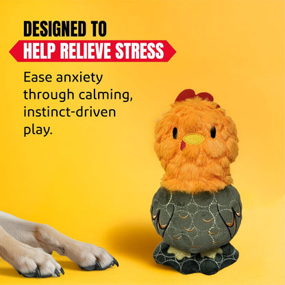 Bite Force -Durable & Strong Dog Toy Rooster with Squeaker, Kevlar-Reinforced for Aggressive Chewers for Small Medium Large Dogs - Green.