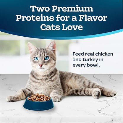 Blue Buffalo Tastefuls Adult Cat Dry Food, Multi-Protein Chicken & Turkey Recipe, 3-lb. Bag