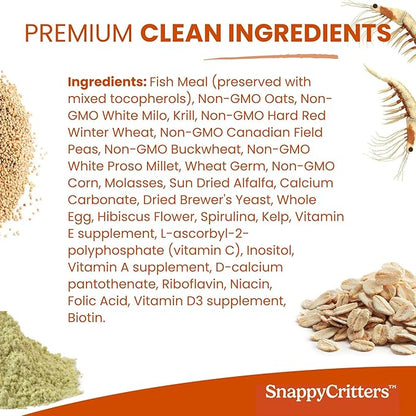 Hermit Crab Food - Premium Complete Diet. Non-GMO Organic. US FDA Facility. Supports Molting, Shell Health, Digestive System and Over-All Immune System - 2.5 oz