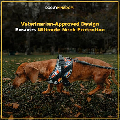 Non Pull Dog Harness with Patch Panels and Handle, Adjustable, Reflective, No Choke, Heavy Duty Easy On Service Dog Vest Harnesses for Medium Large Small Sized Dogs - Rose Red, M