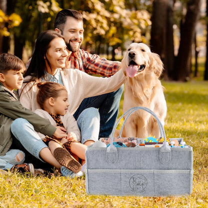 Felt Pet Dog Grooming Bag,Dog Storage Organizer for Grooming Supplies,Portable Tote Organizer for Pet Stuff,Ideal for Dog Cat Toys,Blanket, Shampoo,Trimmer,Clipper,Combo,Brush