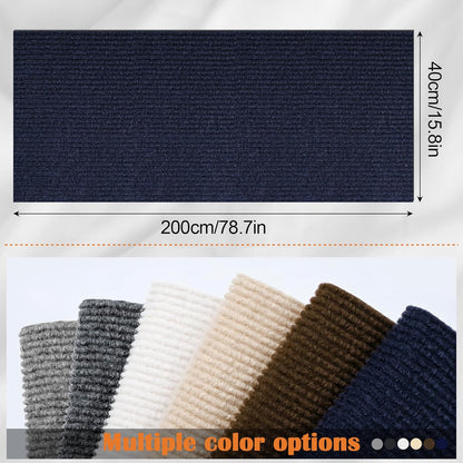 Couch Cat Scratch Protector - 78.7" x 15.8" Trimmable Self-Adhesive Cats Claws Scratch Pads, Sisal Cat DIY Climbing Couch Protector for Scratch Post Cat Tree Replacement Indoor (Dark Blue)