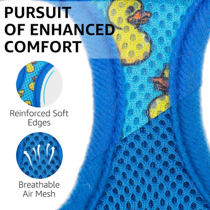 SCENEREAL Cat Harness & Leash Set Escape Proof - Adjustable Air Mesh Vest with Reflective Strips for Kittens, Puppies, Rabbits, Duck S