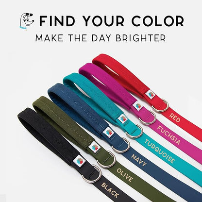 Wildebeest Funston Waterproof Dog Leash - Heavy Duty 4ft Long Leash for Small, Medium and Large Dogs - 1000D Nylon Scratch & Stink-Resistant & Pill-Free - Nylon Wrap Handle 3/4" Wide, 4 ft Length