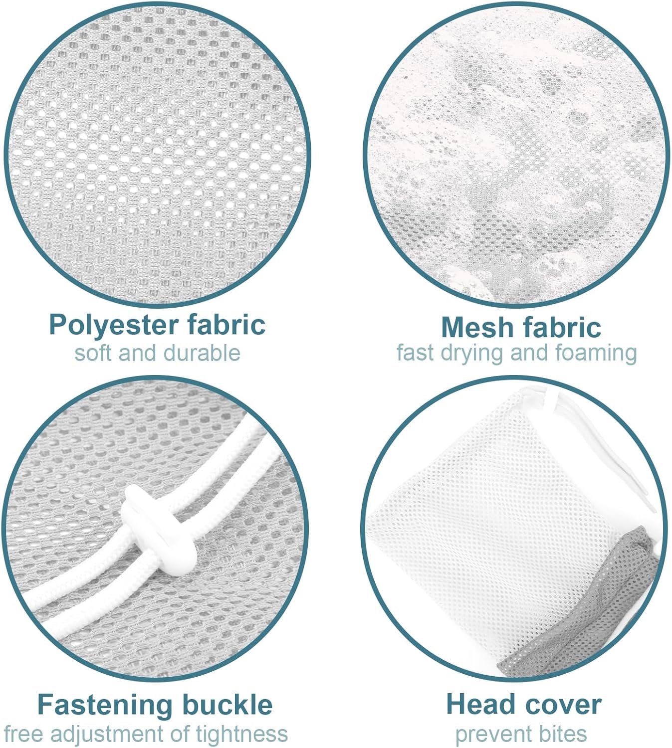 Cat Bathing Bag, Breathable Mesh Anti Scratch Adjustable Cat Grooming Bag for Nail Trimming, Bathing Polyester Soft Cat Washing Bag