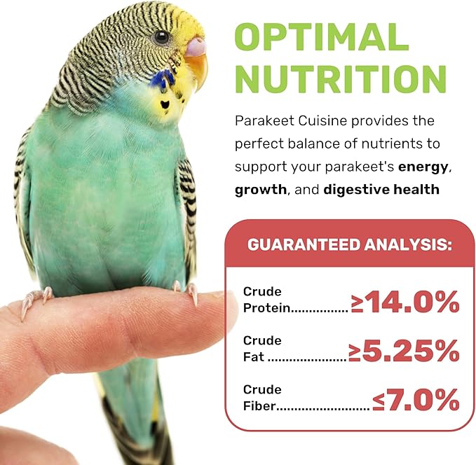 LEACH GRAIN & MILLING CO. Parakeet Cuisine Bird Food, 4 lb Bag Premium Parakeet Seed Mix with Grains, Millet, and Nutrients, Healthy Daily Diet for Parakeets, Budgies, Small Parrots & Pet Birds