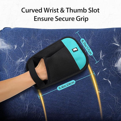 Dotoner Pet Hair Removal Glove Pet Hair Remover for Dogs & Cats Comfortable Fit Durable Pet Grooming Glove Easy to Use Pet Hair Mitt for Furniture Car and Home