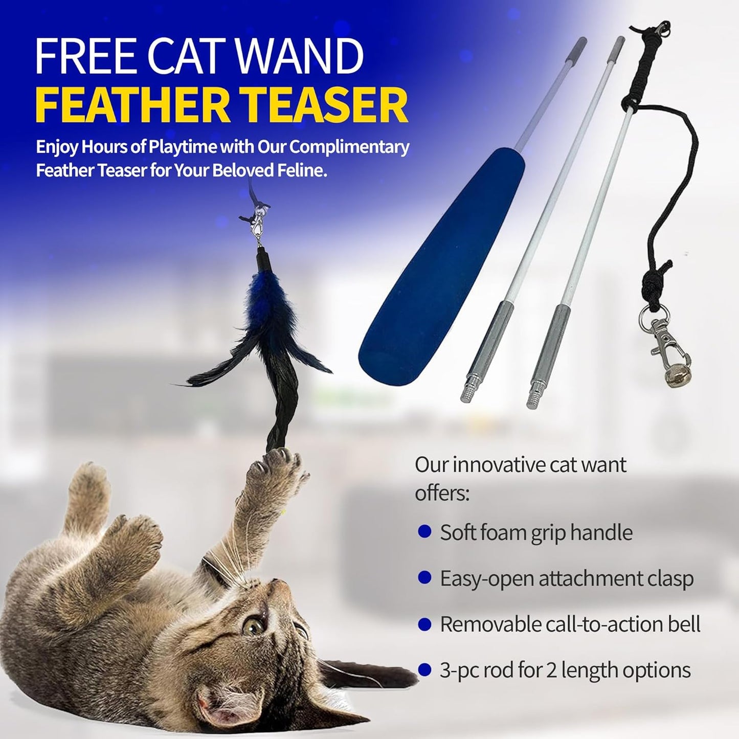 Pet Fit For Life Extra Large Cat Carrier for Travel - Foldable & Portable Collapsible Kennel with Litter Box, Feather Toy & Water/Food Bowl - Ideal for Cars, Long Trips & Indoor Cats - Teal Checkers